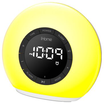 iHome Sunrise Alarm Clock Radio with Bluetooth Speaker in White, , large