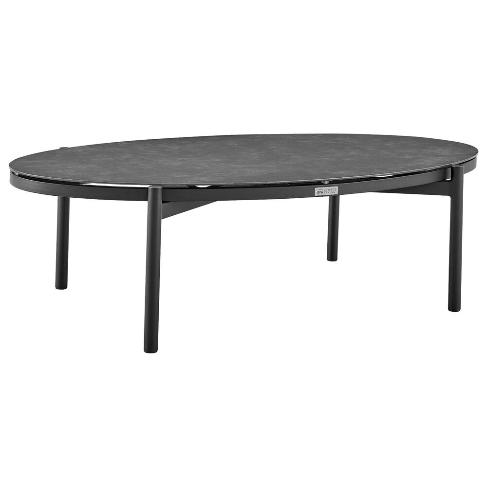 Blue River Monk 4-Piece Patio Conversation Set in Dark Gray and Black, , large