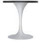 Leisuremod LeisureMod Verve Collection 27 Round Dining Table, White Base with Sintered Stone Black Top, , large