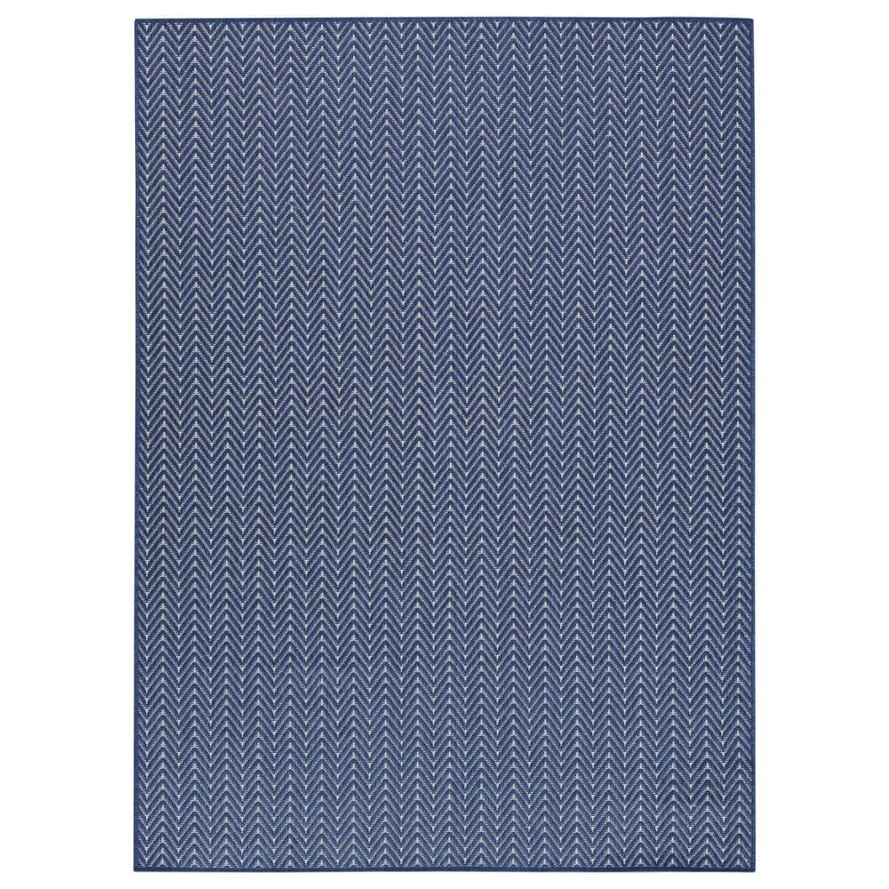 Nourison Horizon HOZ02 Navy 6" x 9" Indoor/Outdoor Area Rug, , large