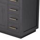 Lexora Home Abbey 48" Single Bathroom Vanity in Black Oak with 2 cm White Carrara Marble Top and Rectangular Sink, , large