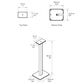 Kanto 26" Bookshelf Speaker Swiveling Floor Stands in Matte White (Set of 2), , large