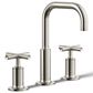 Kohler Purist Widespread Bathroom Sink Faucet with Cross Handles and High Gooseneck Spout in Vibrant Polished Nickel, , large