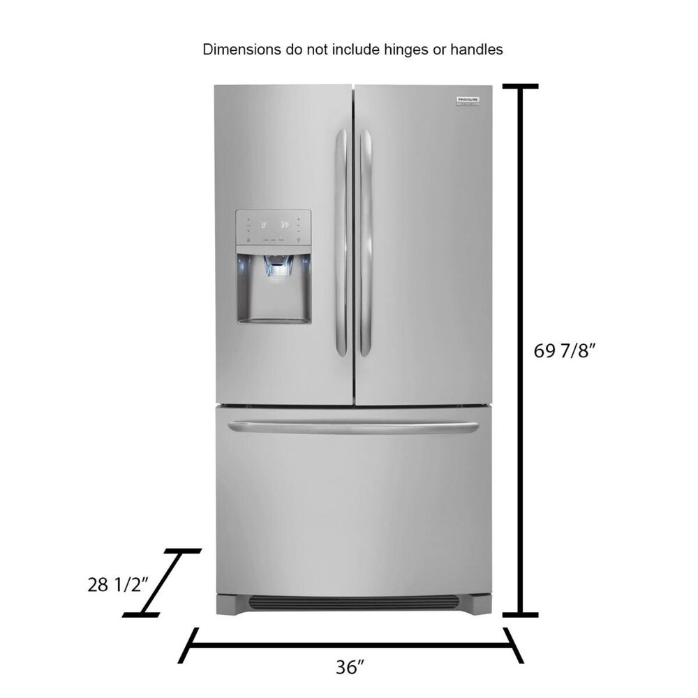 Frigidaire 21 9 Cu Ft Counter Depth French Door Refrigerator In Stainless Steel Nebraska Furniture Mart