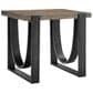 Nicolette Home Bowden End Table in Rustic Honey and Distressed Iron, , large