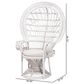 Baxton Studio Kallima Peacock Chair in White, , large