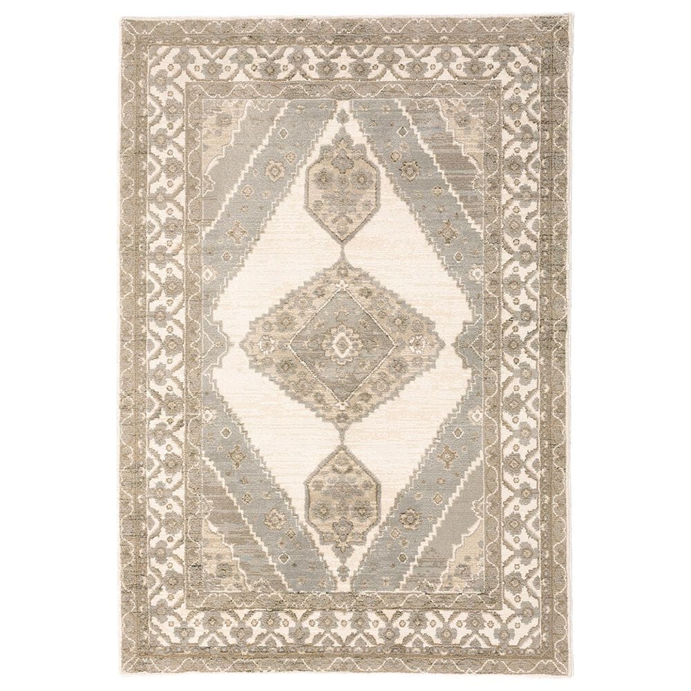 Oriental Weavers Andorra Medallion 298C 10" x 13"2" Beige Area Rug, , large