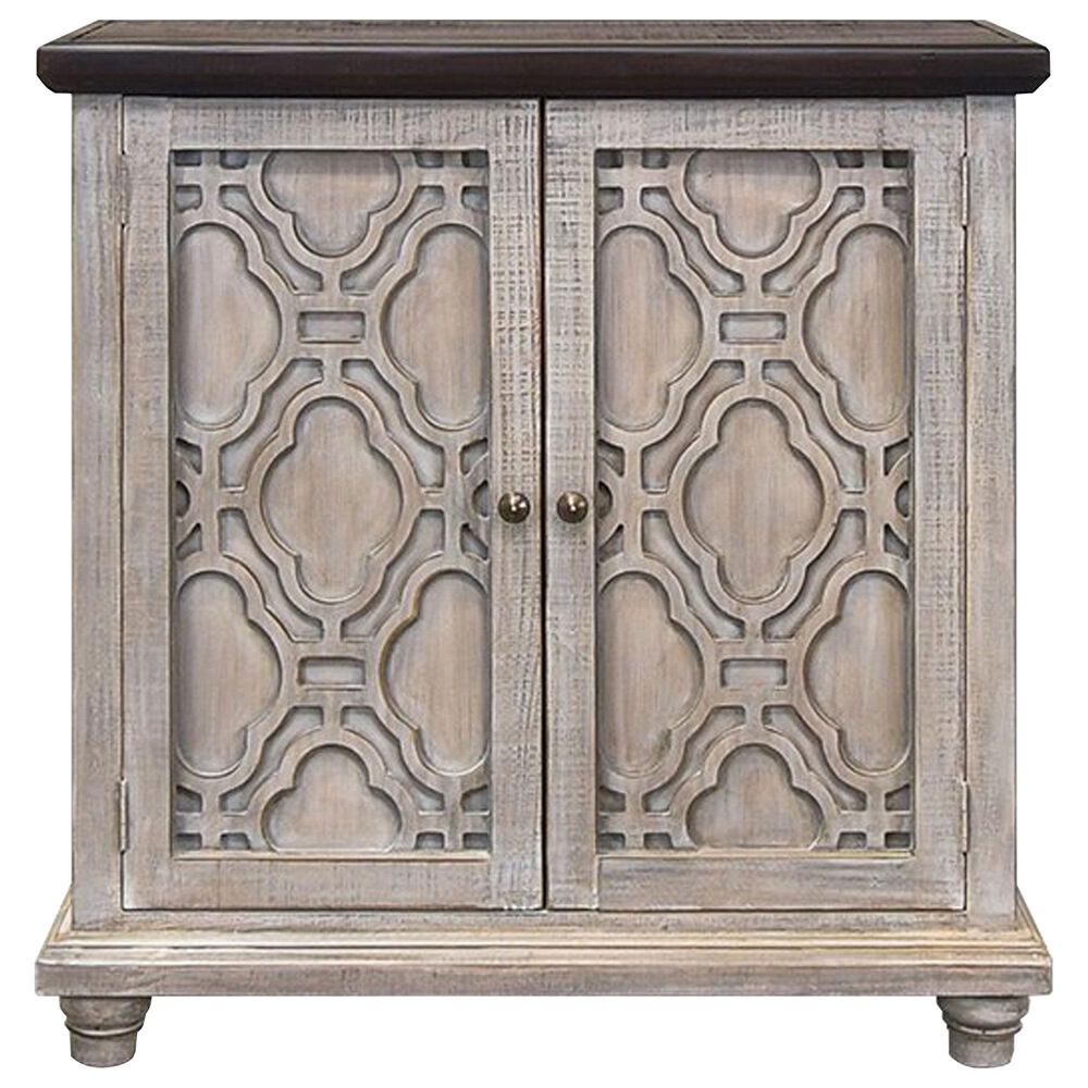 Rustic Imports Calais 2-Door Cabinet in Castello Gray and Brown, , large
