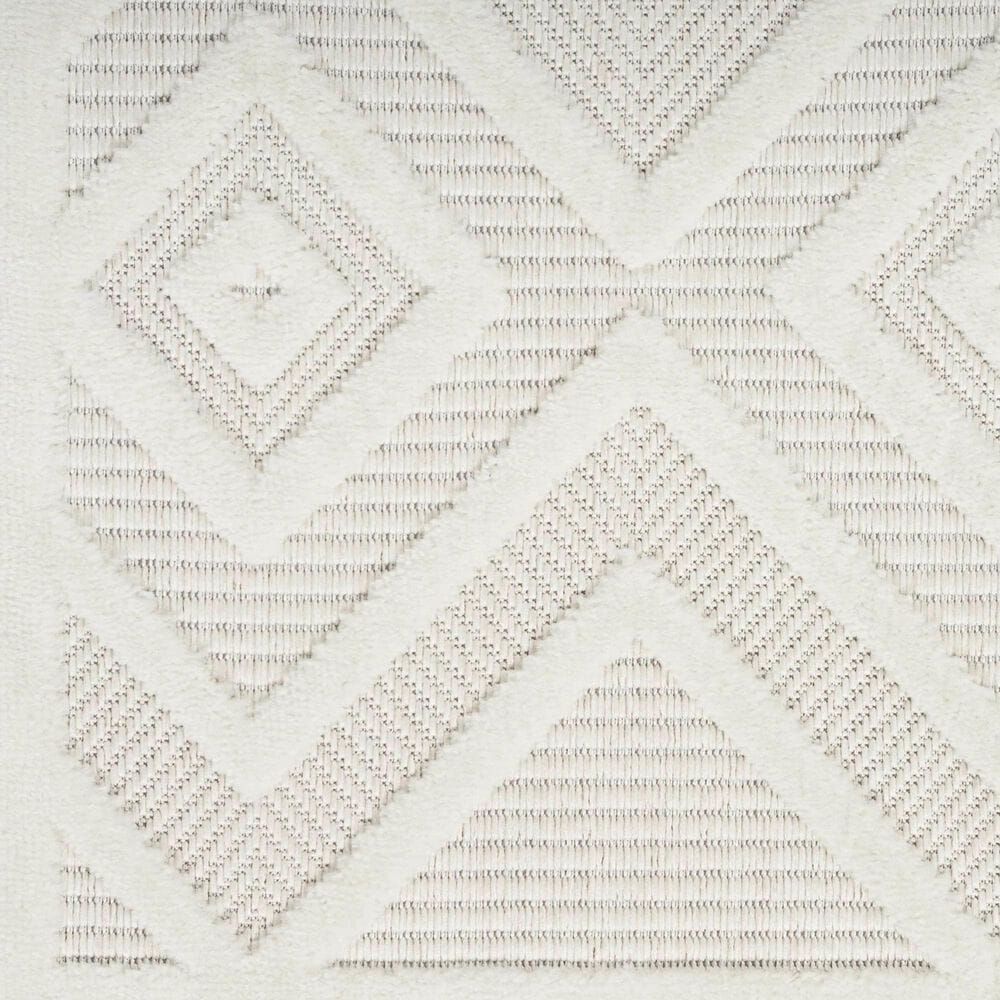 Nourison Versatile 6&#39; x 9&#39; Ivory and White Indoor/Outdoor Area Rug, , large