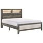 Crown Mark Rhett 3-Piece King Platform Bedroom Set with Two Nightstands in Gray and White, , large