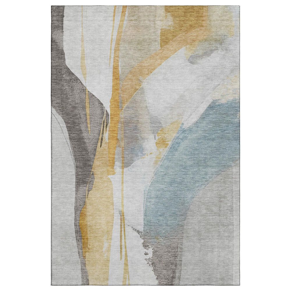 37B Ravenna RN7 8" x 10" Gold Area Rug, , large