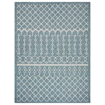 L&R Resources Sun Shower 5" x 8" Blue and Gray Indoor/Outdoor Area Rug, , large