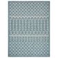 L&R Resources Sun Shower 5" x 8" Blue and Gray Indoor/Outdoor Area Rug, , large
