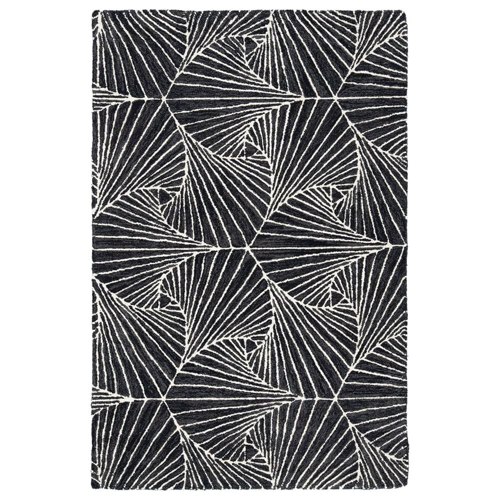 Safavieh Micro-Loop MLP174H 4" x 6" Charcoal and Ivory Area Rug, , large