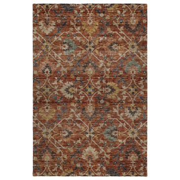 Dalyn Rug Company Silk Road Paprika, Copper, Gold, Sage, Navy and Beige 9" x 12" Area Rug, , large