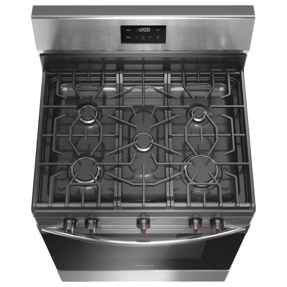 Frigidaire 3 Piece Kitchen Package with 25.6 Cu. Ft. Standard Depth Side-by-Side Refrigerator, 30&quot; Freestanding Gas Range with Quick Boil Burner, 24&quot; Built-In Dishwasher with MaxDry in Stainless Steel, , large