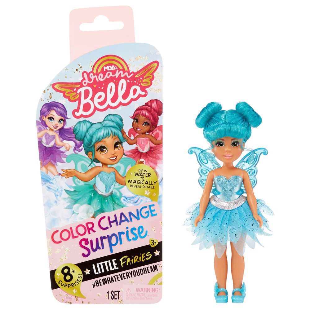 Dream Bella Dream Bella Color Change Surprise Little Fairies - Dream Bella 5.5" Fairy Doll in Teal, , large