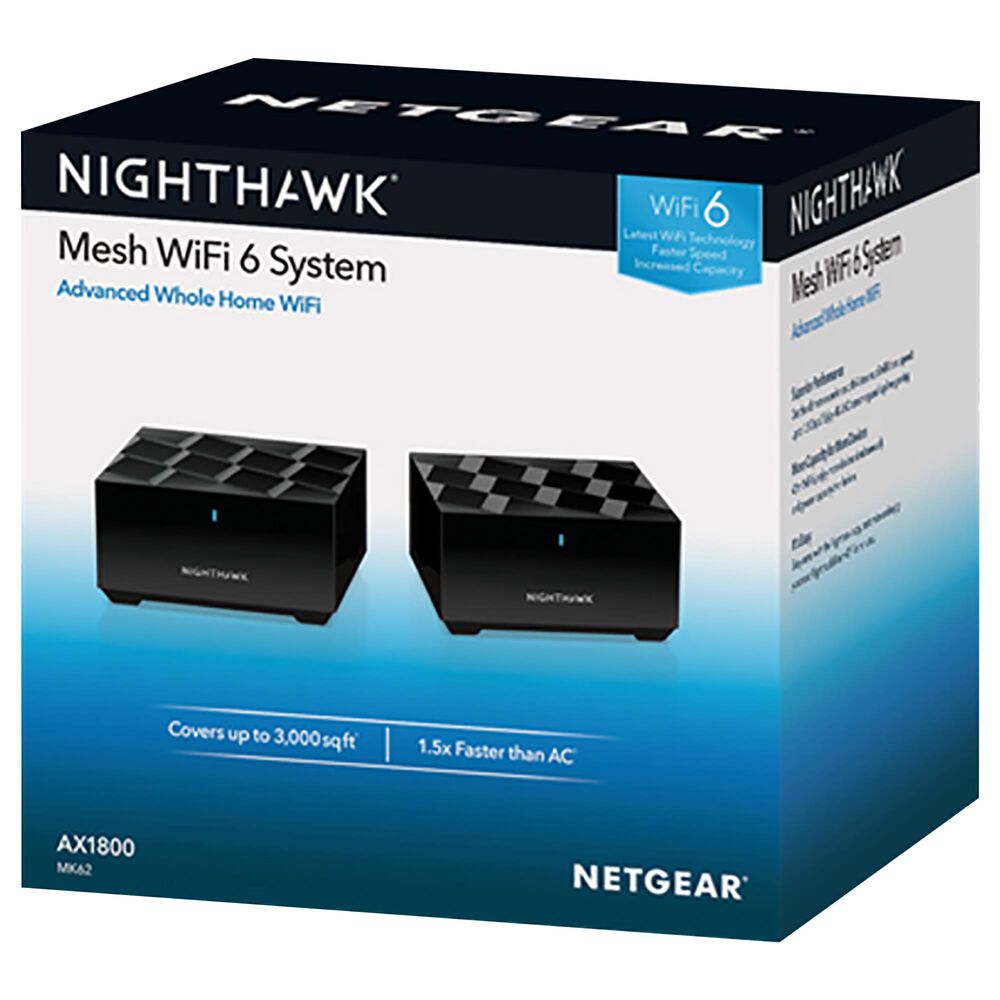 føle snave Begå underslæb NETGEAR Nighthawk Mesh Wi-Fi 6 Router and Satellite System in Black | NFM
