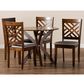 Baxton Studio Norah 5-Piece Dining Set in Grey/Walnut Brown, , large