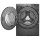 Whirlpool 4.5 Cu. Ft. Smart Front Load Washer and 7.4 Cu. Ft. Smart Electric Dryer Laundry Pair in Volcano Black, , large