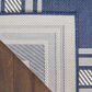 Nourison Horizon HOZ03 Navy 8" x 10" Indoor/Outdoor Area Rug, , large