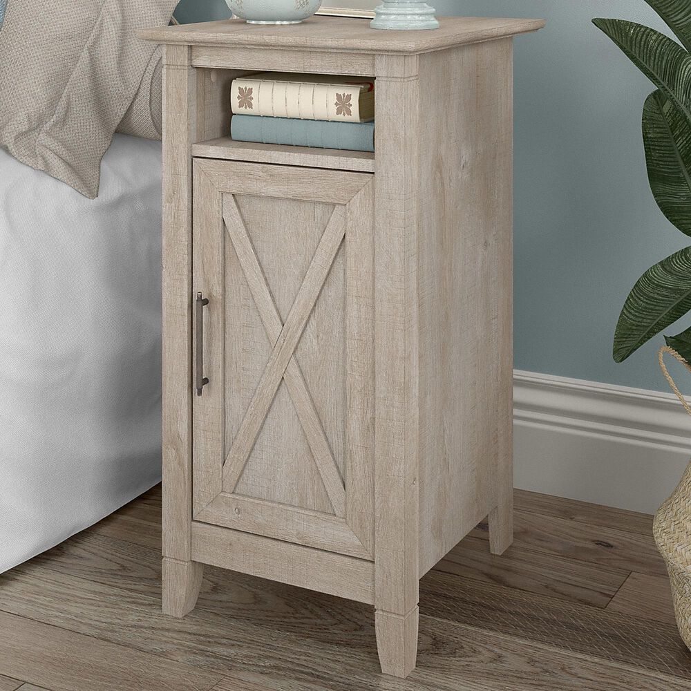 Bush Key West Nightstand in Washed Gray Nebraska Furniture Mart