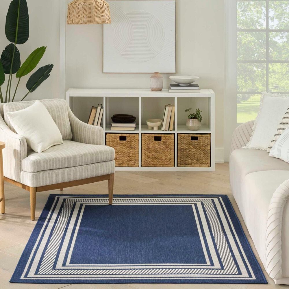 Nourison Horizon HOZ03 Navy 8&#39; x 10&#39; Indoor/Outdoor Area Rug, , large