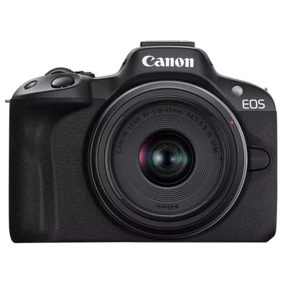 Canon EOS R50 RF-S18-45mm F4.5-6.3 IS STM Lens Kit (Black) Mirrorless Camera, , large