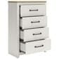 Ashley LInnocreek 5-Piece Full Bedroom Set in White and Warm Brown, , large