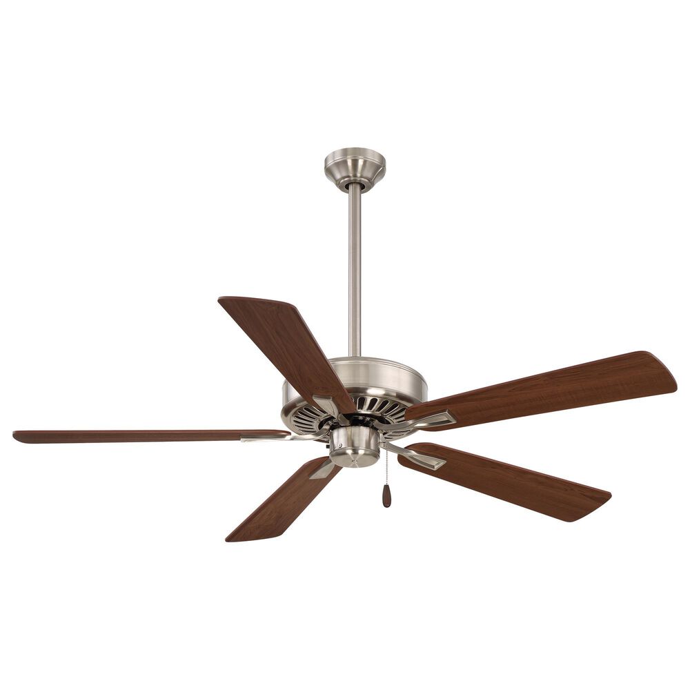 Minka-Aire Contractor Plus 52" Ceiling Fan with Silver Blades in Brushed Nickel, , large