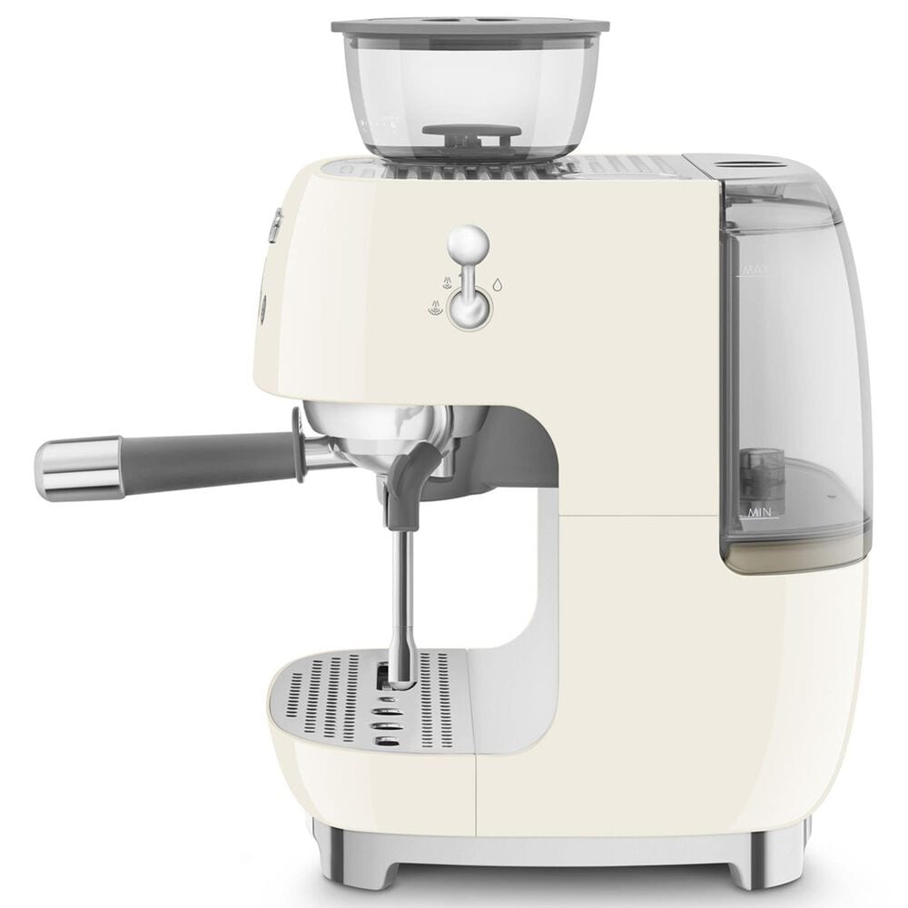 Smeg Espresso Manual Coffee Machine with Grinder in Cream, , large
