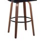 LumiSource Dahlia Swivel Counter Stool with Cream Velvet Upholstery in Walnut and Chrome (Set of 2), , large