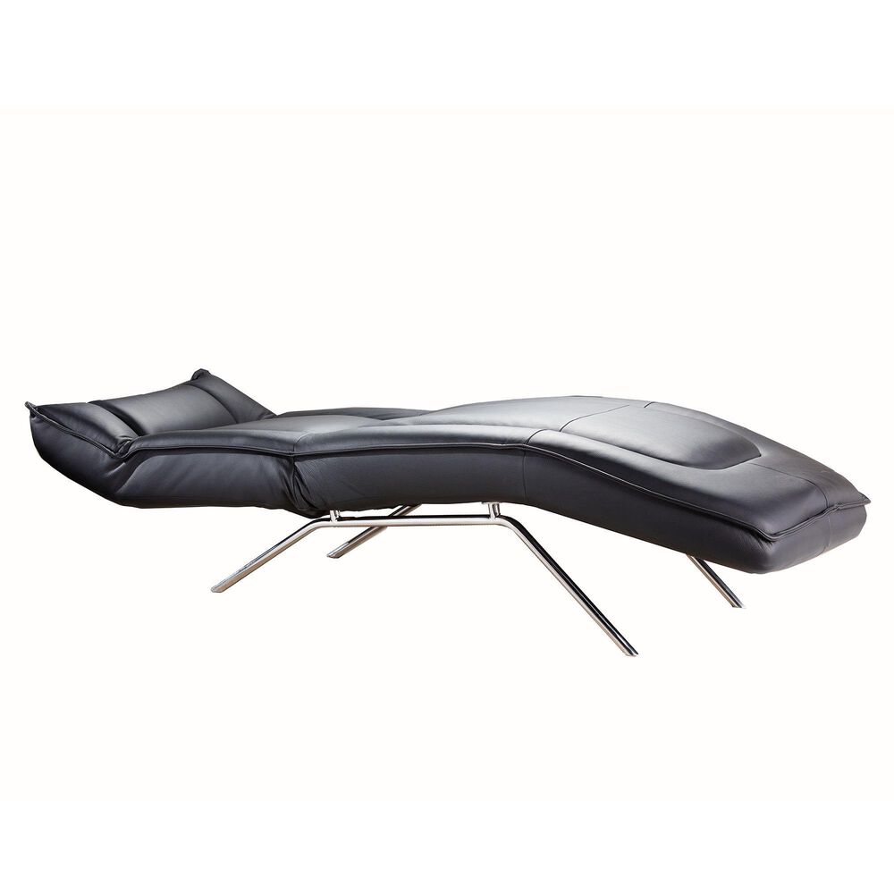 Nicoletti Calia Sofas Madame Leather Chaise in Black, , large