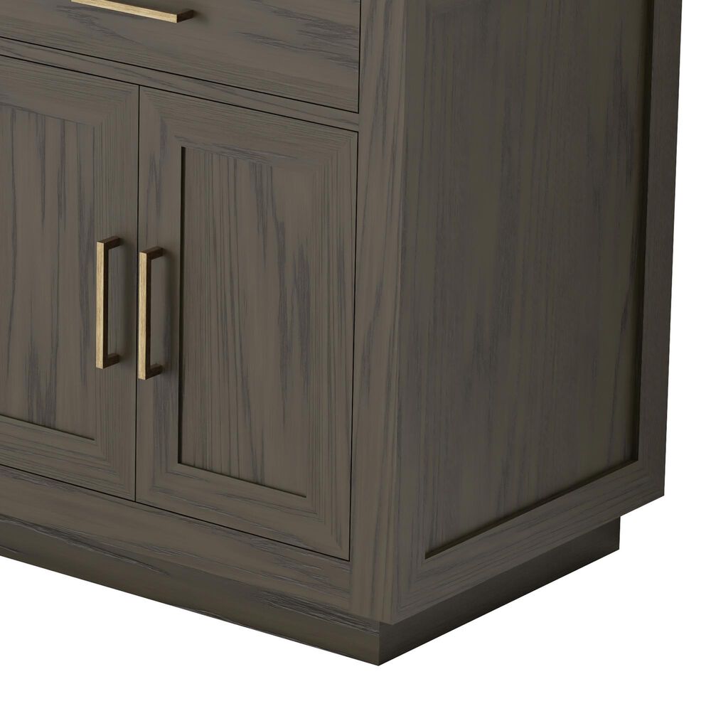 Lexora Home Abbey 72&quot; Double Bathroom Vanity in Brown Oak with 2 cm White Quartz Top and Rectangular Sinks, , large