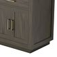 Lexora Home Abbey 72" Double Bathroom Vanity in Brown Oak with 2 cm White Quartz Top and Rectangular Sinks, , large
