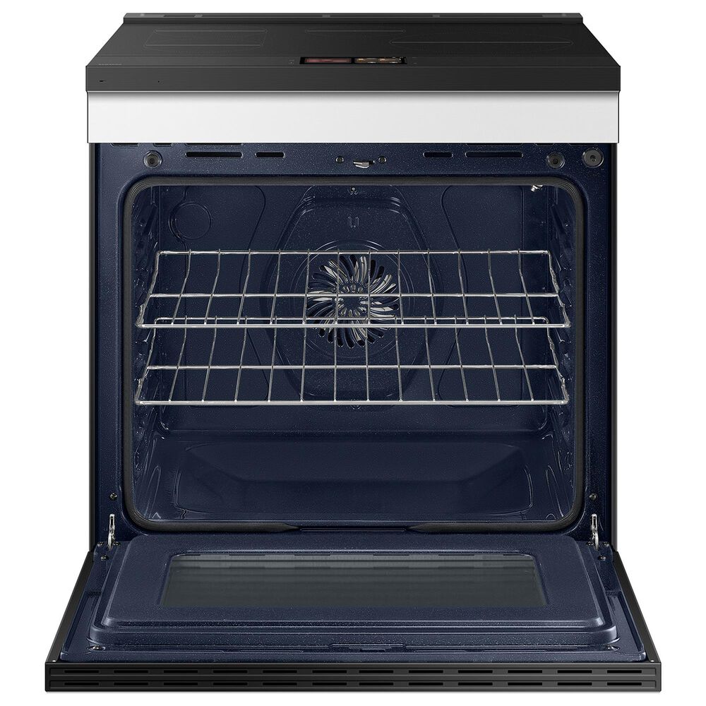 Samsung Bespoke 2-Piece Kitchen Package with 6.3 Cu. Ft. Slide-In Induction Range and 2.1 Cu. Ft. Over-the-Range Microwave in White, , large