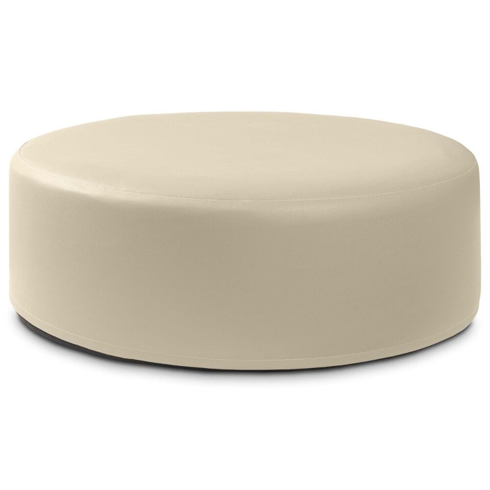 Jaxx Candler Round Ottoman in Natural Beige, , large