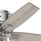 Hunter Bennett Low Profile 44" Ceiling Fan with LED Light in Brushed Nickel, , large