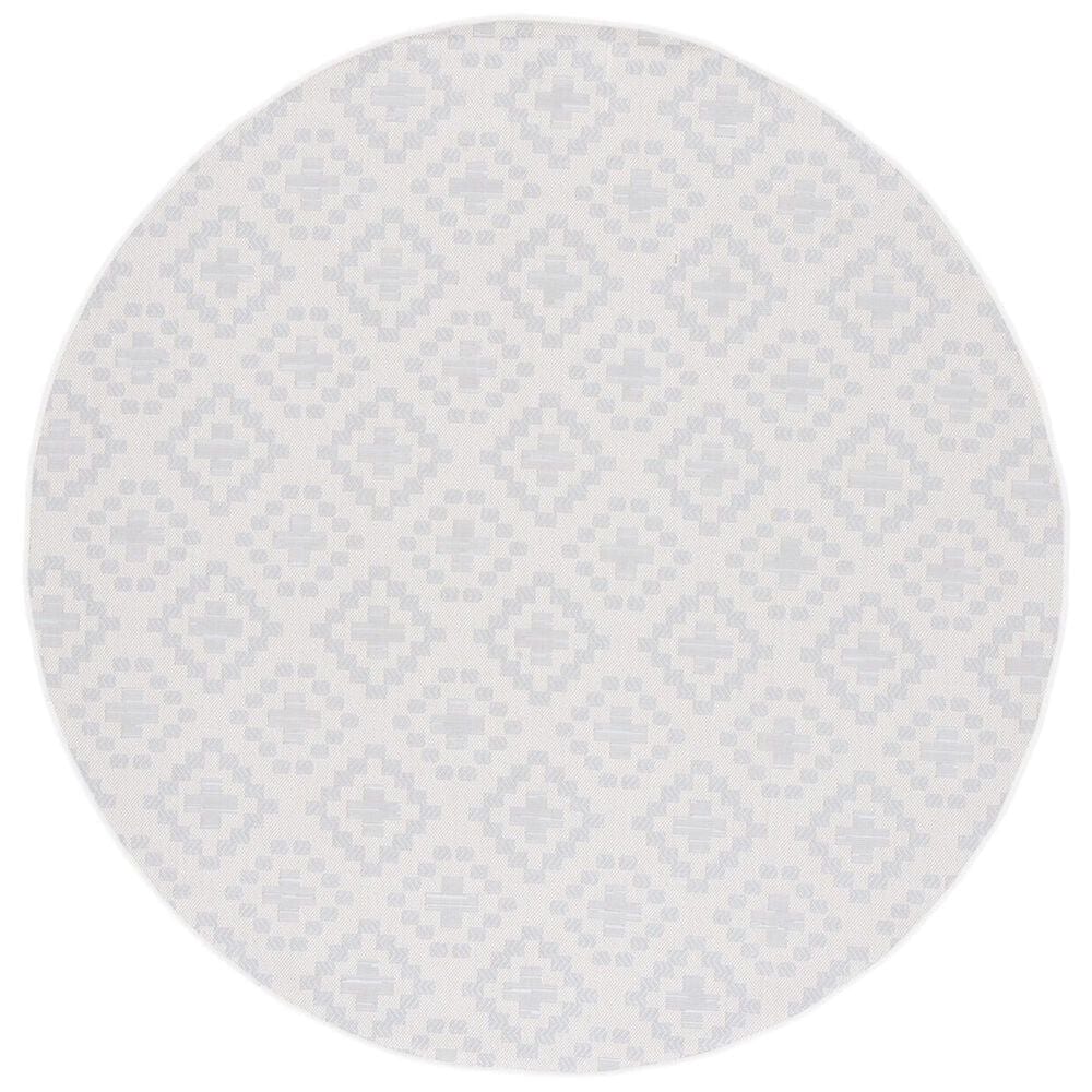 Safavieh Martha Stewart Cyprus Southwestern 6"7" Round Ivory and Grey Area Rug, , large
