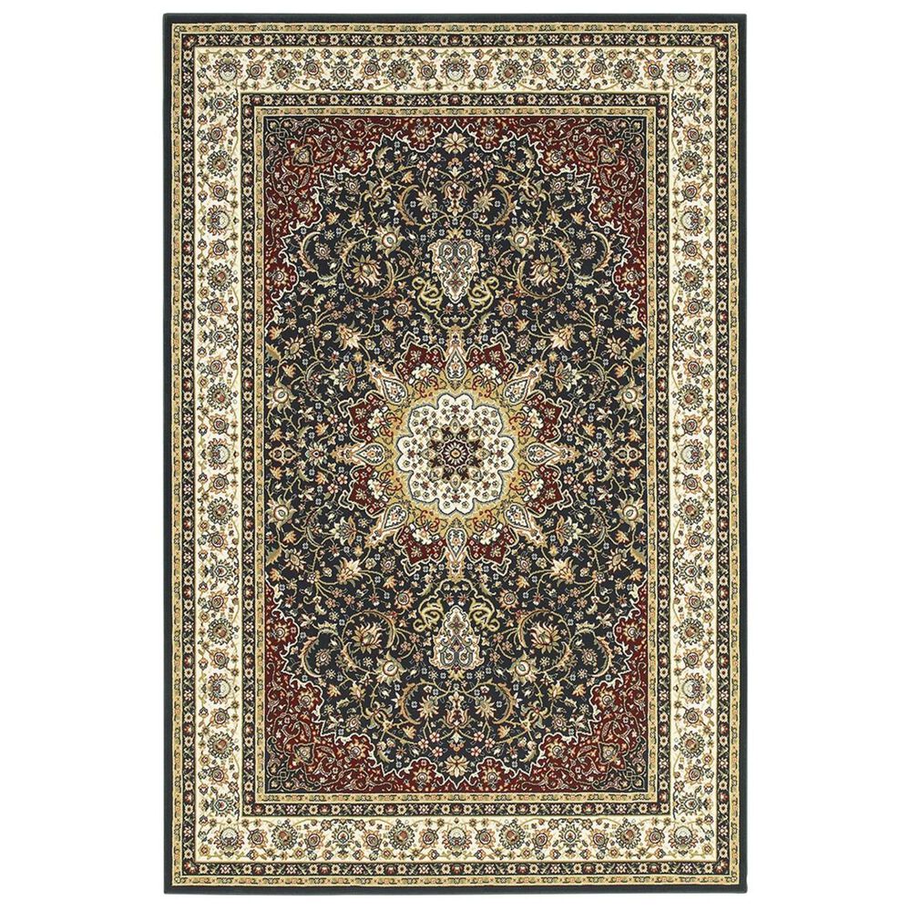 Oriental Weavers Kashan 119U1 3"10" x 5"5" Navy Area Rug, , large