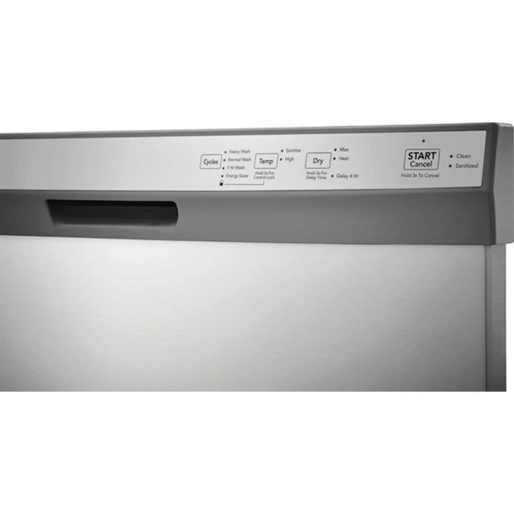 Frigidaire 3 Piece Kitchen Package with 22.3 Cu. Ft.  33&quot; Standard Depth Side by Side Refrigerator, 30&quot; Freestanding Gas Range with Quick Boil Burner, and 24&quot; Built-In Dishwasher with MaxDry in Stainless Steel, , large
