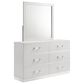 New Heritage Europa 4 Piece Wood King Panel Bedroom Set with Nightstand in White, , large