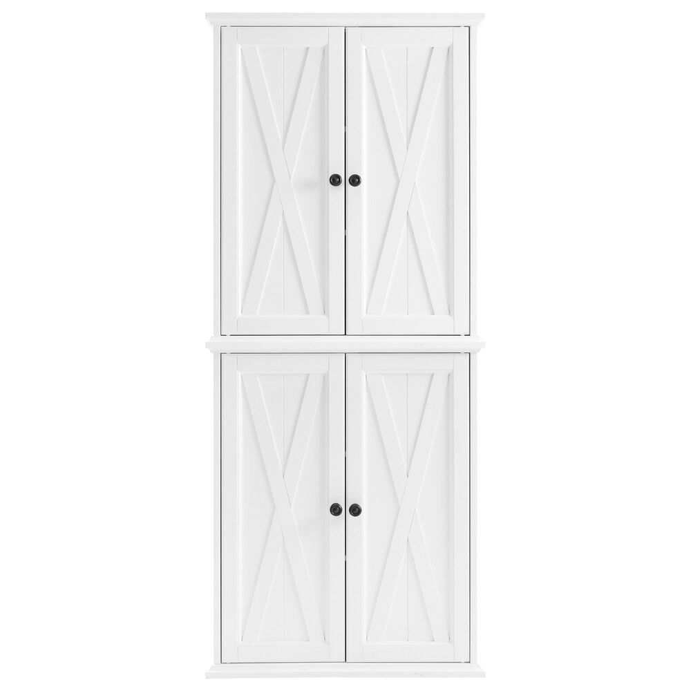 Crosley Furniture Clifton Tall Pantry in Distressed White, , large