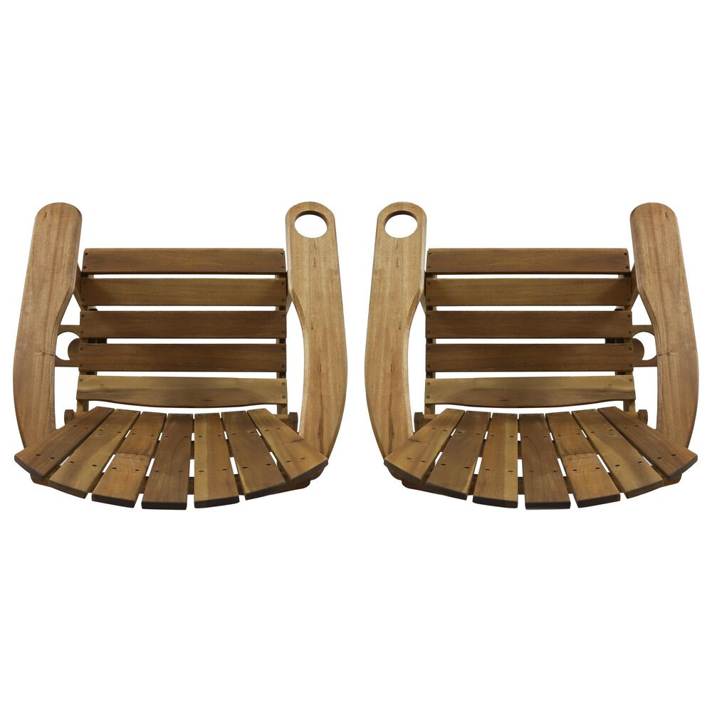 Noble House Bellwood Patio Adirondack Chair in Natural &#40;Set of 2&#41;, , large
