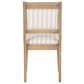 Linon Home Decor Emerson Side Chair with Beige Striped Upholstery in Grey Wash, , large