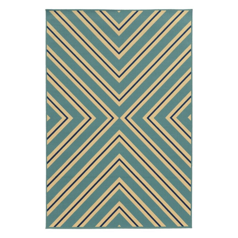 Oriental Weavers Riviera 4589J 5"3" x 7"6" Blue Area Rug, , large