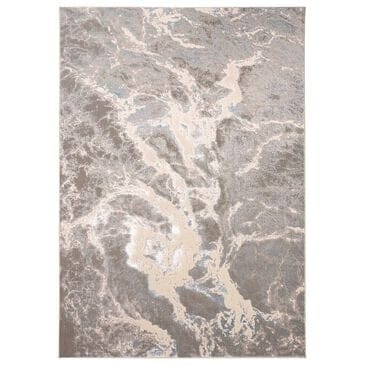 Feizy Azure 3539F 8" x 10" Gray and Blue Area Rug, , large