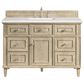 James Martin Vanities Lorelai 48" Single Vanity in Whitewashed Oak with 3 cm Arctic Fall Solid Surface Top, , large