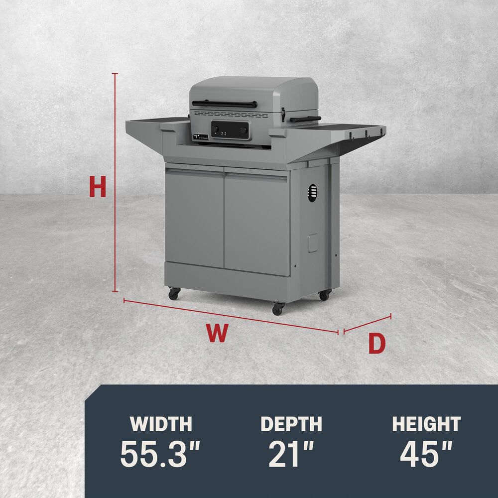 Tytus Anaheim and Emberwood 3-Piece Modular Duo with Tabletop Grill and Griddle in Gunmetal Gray, , large