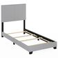 HOMLUX Pessac Twin XL Fabric Upholstered Panel Bed Frame in Glacier, , large